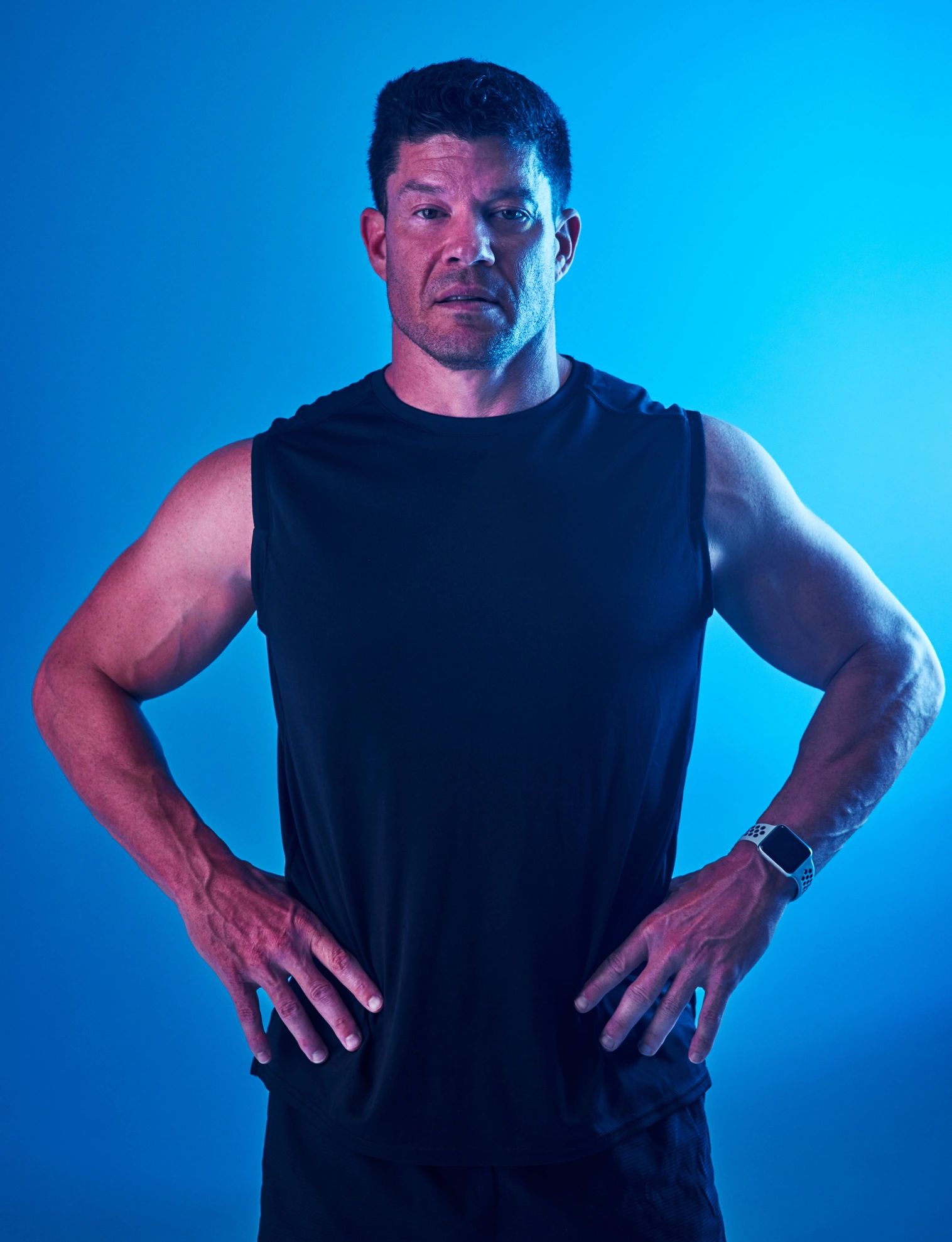 Portrait of a determined athlete